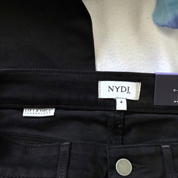 NYDJ NWT Black Marilyn Straight Leg Jeans Women Size 4 - Picture 8 of 10